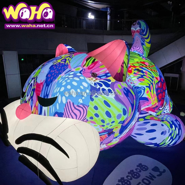 Colorful Printing Inflatable Cat Cartoon for Outdoor Advertising