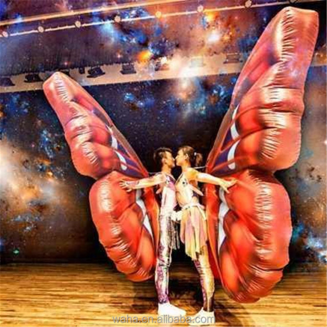 Moving Wings Butterfly Balloon Costumes Inflatable Carnival Festival Parade Adult Digital Customized Color LED Lights Built-In