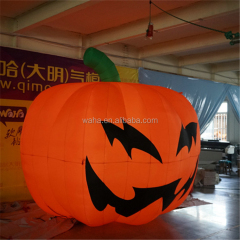 Inflatable Halloween Pumpkin Balloon with Digital Printing Customized Color LED Lights 8-10ft Size