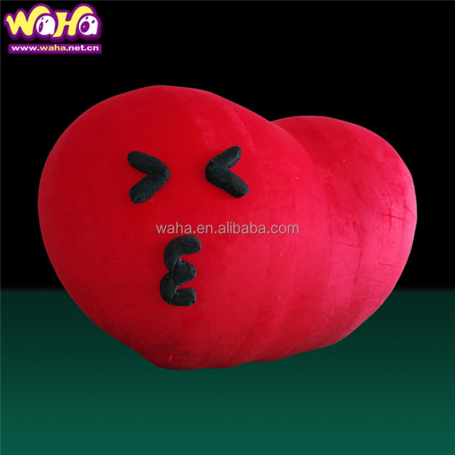 Large Inflatable Red Heart Balloon for Outdoor Exhibition