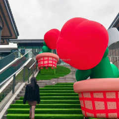 Custom Inflatable Flower Artwork 3D Botanical Display Model for Shopping Center Openings Plaza
