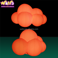 Event Cloud Inflatable PVC Cloud With Giant LED Light Bright Outdoor Inflatable Decoration Model With Blower Accessory