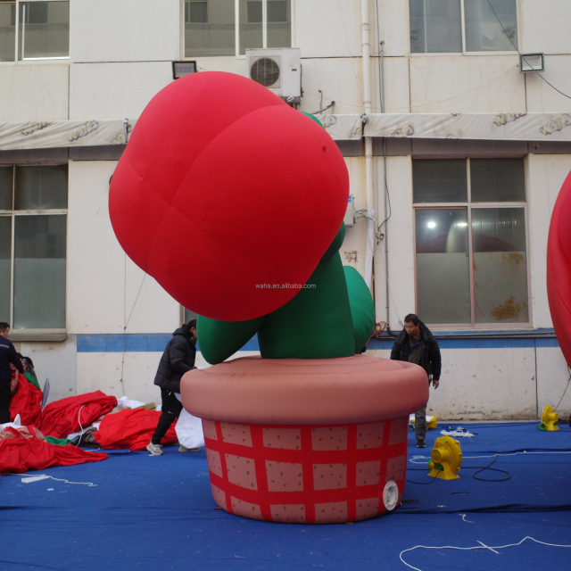 Custom Inflatable Flower Artwork 3D Botanical Display Model for Shopping Center Openings Plaza
