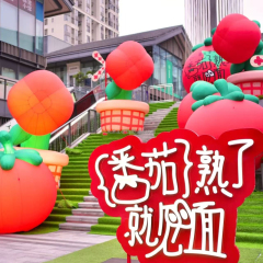Custom Inflatable Flower Artwork 3D Botanical Display Model for Shopping Center Openings Plaza