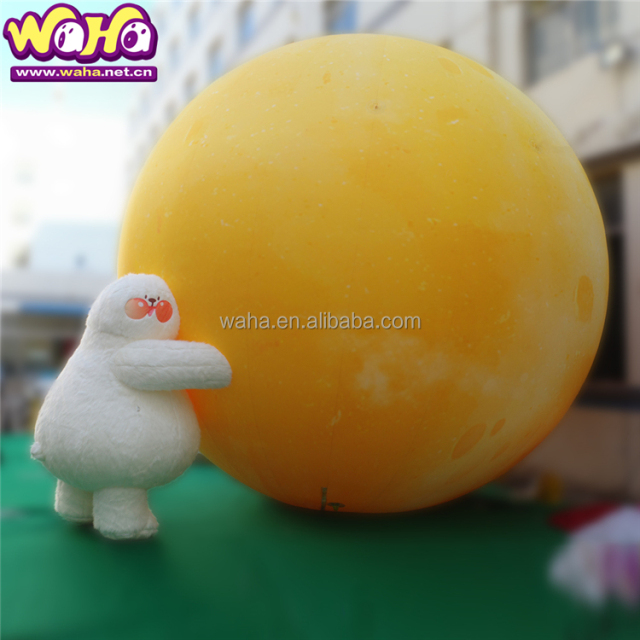 Giant Easter Decoration Inflatable Bunny With MoonCake