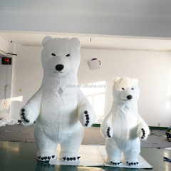 Parade Events Inflatable Walking Polar Bear Cartoon Puppet Suit Costume