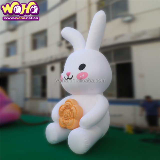Giant Easter Decoration Inflatable Bunny With MoonCake