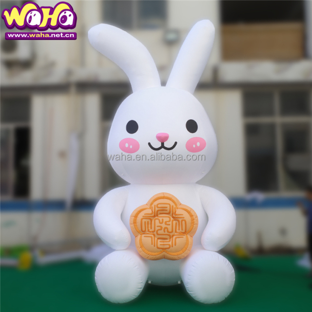 Giant Easter Decoration Inflatable Bunny With MoonCake
