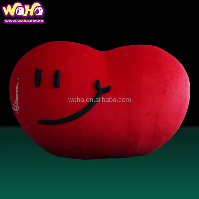 Large Inflatable Red Heart Balloon for Outdoor Exhibition