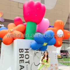 Custom Logo Outdoor Promotion Display Giant Inflatable Flowers Inflatable Open and Close Flower Model