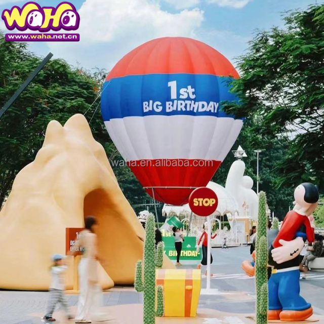 Inflatable PVC LED Hot Air Balloon Large Customizable Size Full-Size Decoration Object