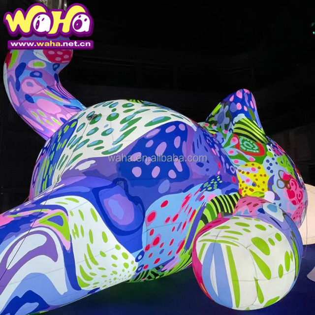 Colorful Printing Inflatable Cat Cartoon for Outdoor Advertising