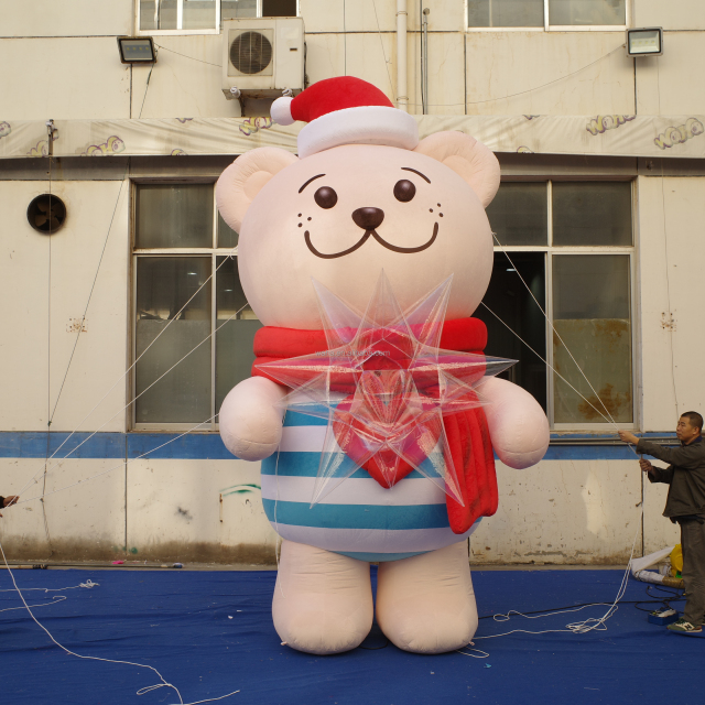 Inflatable Advertising Plush Bear , Cartoon Inflatable Animal Mascot Bear Model