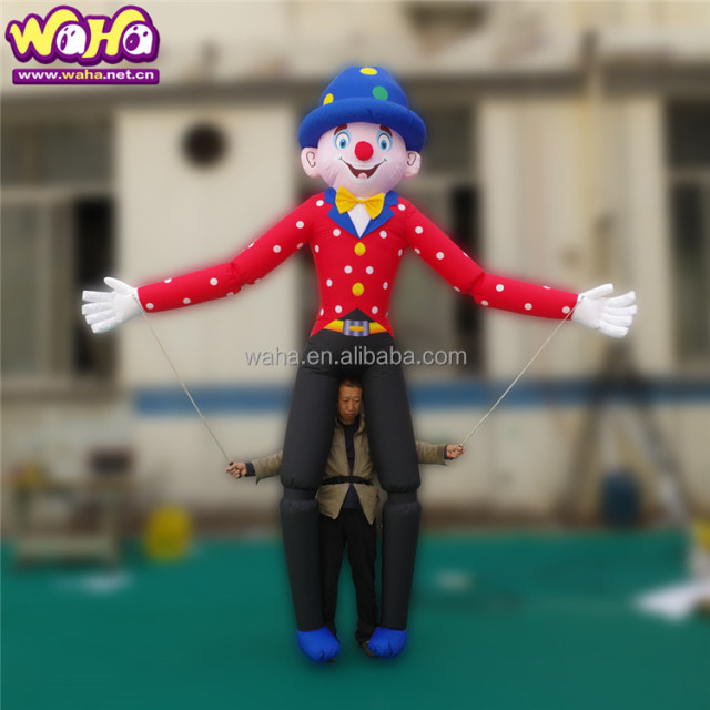 Inflatable Clown Lighted Puppet with Built-In Fan for Indoor/Outdoor Festival Parades