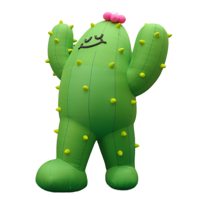 Lighting Inflatable Cactus Model PVC Giant Inflatable Cactus for Decoration With Led Light