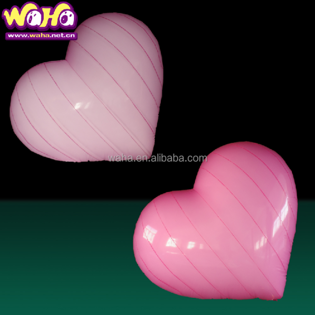 Wedding Stage Heart Valentines Day Heart Shape Inflatable Model Large Led Heart