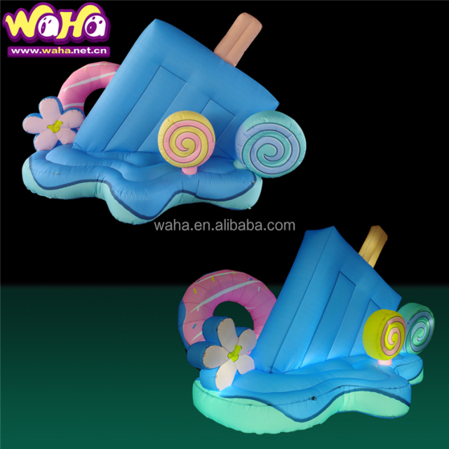 Event Cloud Inflatable PVC Cloud With Giant LED Light Bright Outdoor Inflatable Decoration Model With Blower Accessory