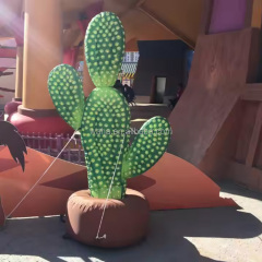 Lighting Inflatable Cactus Model PVC Giant Inflatable Cactus for Decoration With Led Light