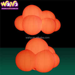 Event Cloud Inflatable PVC Cloud With Giant LED Light Bright Outdoor Inflatable Decoration Model With Blower Accessory