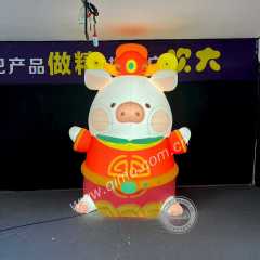 Giant Custom Inflatable Fortune Pig Mascot, Durable Advertising Inflatable for Spring Festival & Mall Decoration