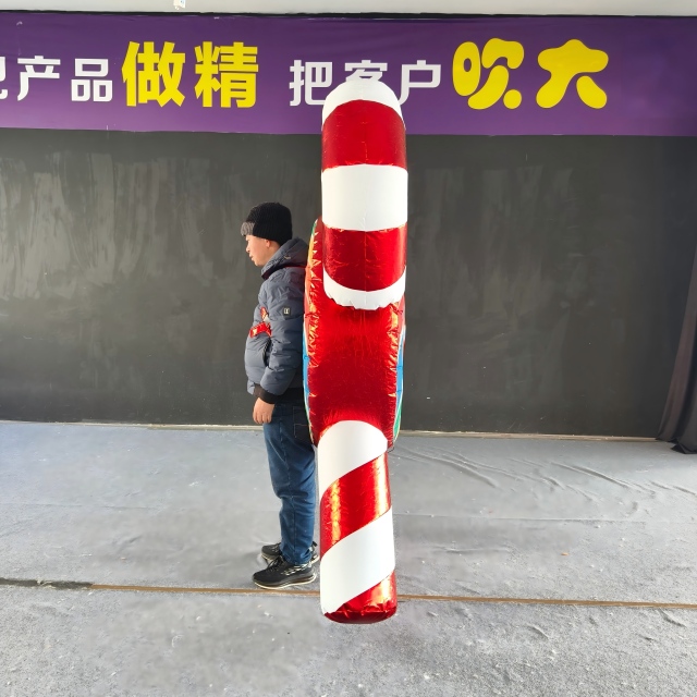 Giant Inflatable Lollipop & Candy Cane Puppeteer Costume for Commercial Display & Exhibition, Durable Advertising Inflatable