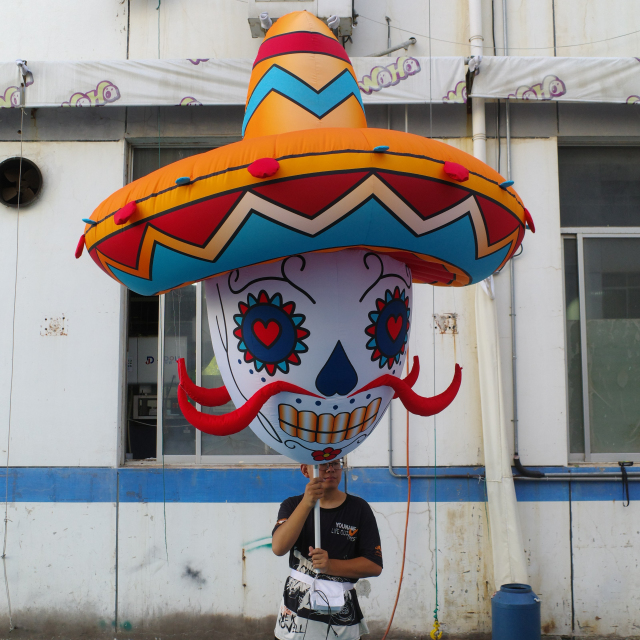 Professional Inflatable Sugar Skull Parade Puppet, Premium Advertising Inflatable for Event & Promotion