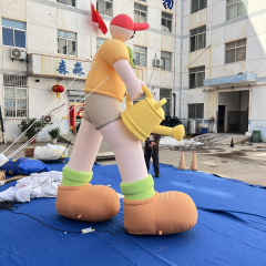 Giant Inflatable Cartoon Gardener Mascot for Commercial Display & Exhibition, Durable Advertising Inflatable