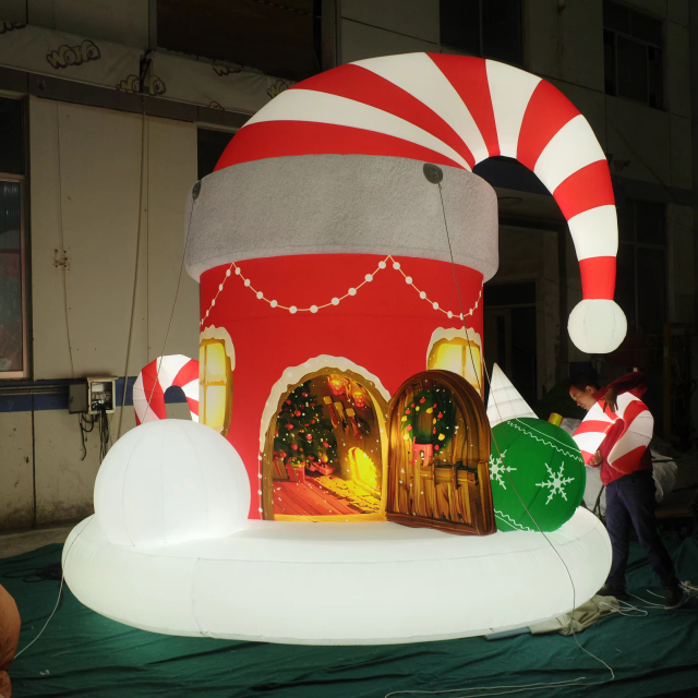 Custom Made Inflatable Festive Cabin, Personalized Advertising Inflatable for Commercial Display & Branding