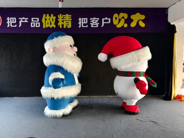 Giant Inflatable Santa Claus & Snowman Mascot for Commercial Display & Exhibition, Durable Christmas Advertising Inflatable
