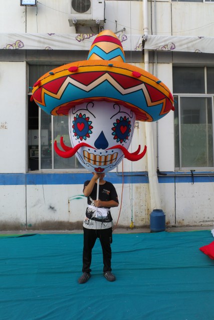 Professional Inflatable Sugar Skull Parade Puppet, Premium Advertising Inflatable for Event & Promotion
