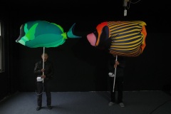 OEM Custom Inflatable Rainbow Fish Puppet, Commercial Grade Advertising Inflatable for Event Performance