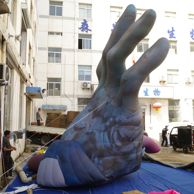 Giant Illuminated Inflatable Monster Hand for Halloween, Durable LED Advertising Inflatable