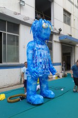 Giant Inflatable Blue Zombie Mascot for Halloween, Durable Advertising Inflatable