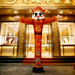 Customized Inflatable Caishen Waving Inflatable, Blow up Advertising Inflatable for Commercial Use