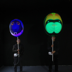 OEM Custom Inflatable Rainbow Fish Puppet, Commercial Grade Advertising Inflatable for Event Performance