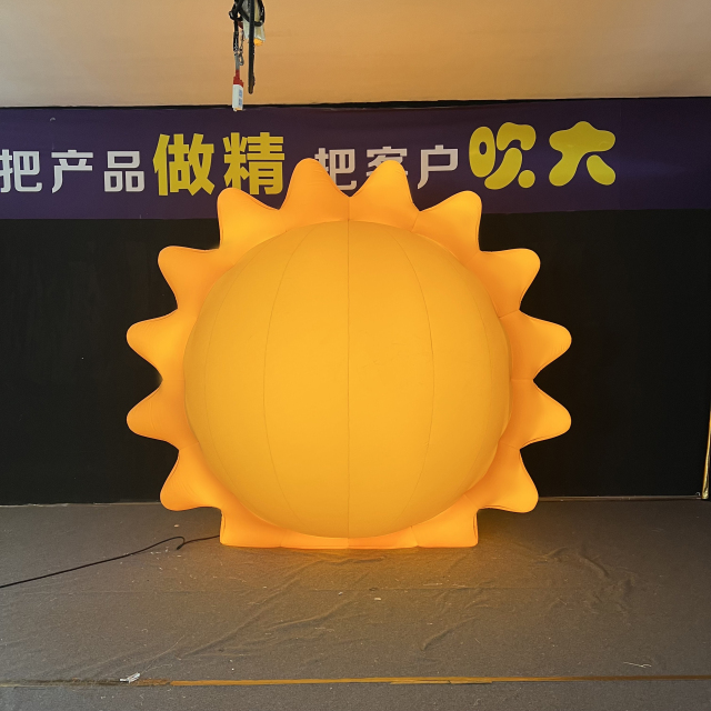 Giant Inflatable Sun Mascot for Commercial Display & Exhibition, Durable Advertising Inflatable