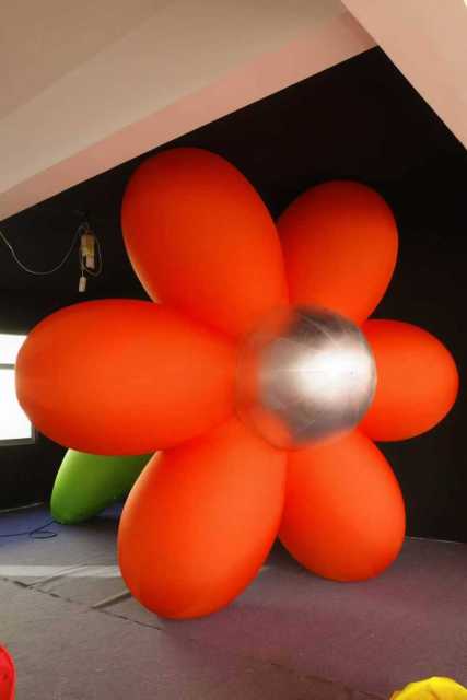 Giant Inflatable Art Flower Sculpture Cartoon Flower Balloon Alice Wonderland LED Lights Decoration Waterproof Durable