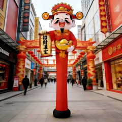 Customized Inflatable Caishen Waving Inflatable, Blow up Advertising Inflatable for Commercial Use
