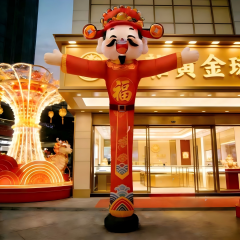 Customized Inflatable Caishen Waving Inflatable, Blow up Advertising Inflatable for Commercial Use