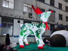 Giant Illuminated Inflatable Christmas Reindeer for Commercial Display & Exhibition, Durable LED Advertising Inflatable