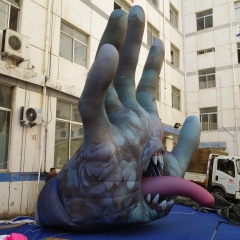 Giant Illuminated Inflatable Monster Hand for Halloween, Durable LED Advertising Inflatable