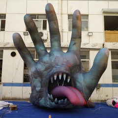 Giant Illuminated Inflatable Monster Hand for Halloween, Durable LED Advertising Inflatable