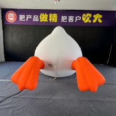 Giant Inflatable Sailor Duck with LED Lights - Custom Cartoon Air Model for Mall/Event Decoration