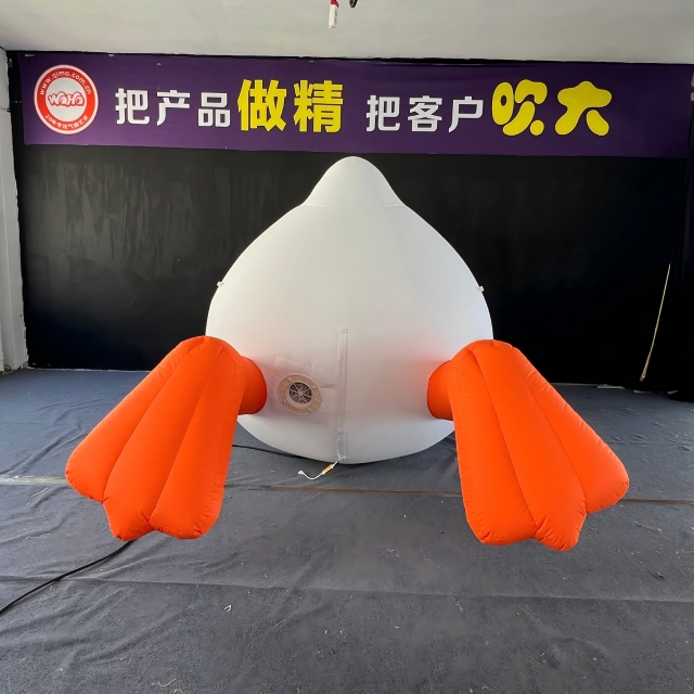 Giant Inflatable Sailor Duck with LED Lights - Custom Cartoon Air Model for Mall/Event Decoration