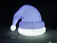 High Quality Inflatable LED Gnome Hat, Heavy-Duty Advertising Inflatable for Outdoor Long-Term Display