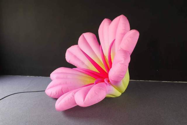 Giant Inflatable Art Flower Sculpture Cartoon Flower Balloon Alice Wonderland LED Lights Decoration Waterproof Durable