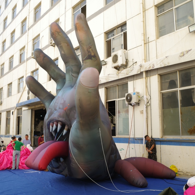 Giant Illuminated Inflatable Monster Hand for Halloween, Durable LED Advertising Inflatable