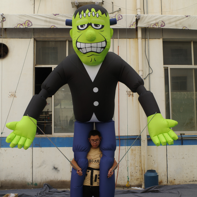 Giant Inflatable Frankenstein Puppeteer Costume, Durable Halloween Advertising Inflatable for Event