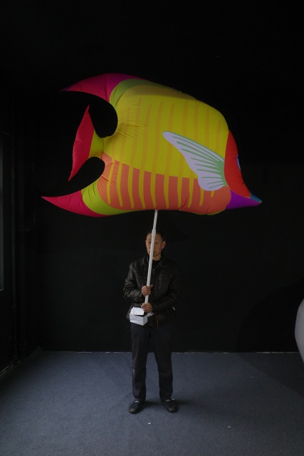 OEM Custom Inflatable Rainbow Fish Puppet, Commercial Grade Advertising Inflatable for Event Performance