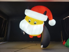 Giant Inflatable Santa Claus Mascot for Commercial Display & Exhibition, Durable LED Advertising Inflatable